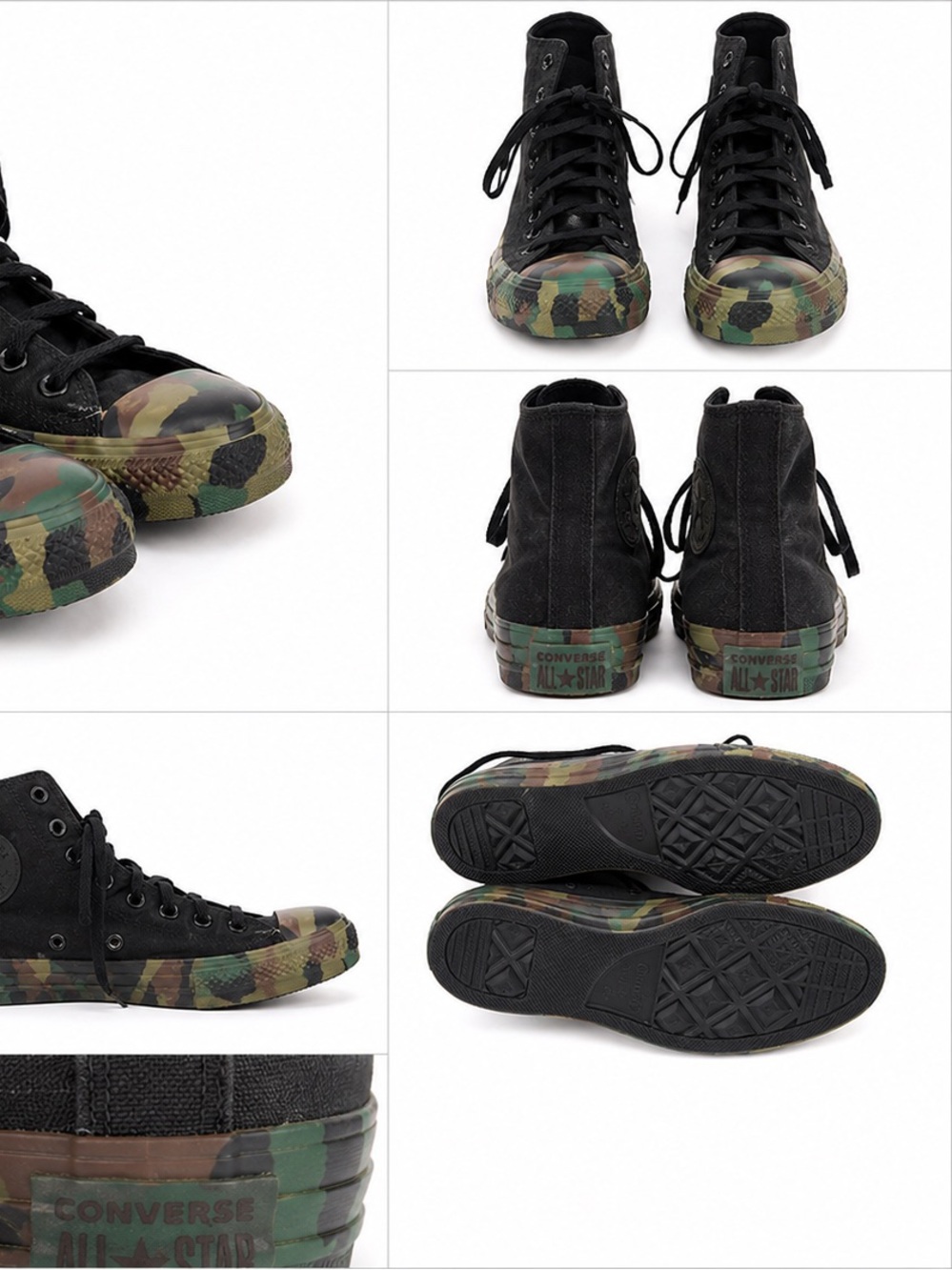 Converse Chuck Taylor All Star High Top Sneakers Black Camo Women’s 9 - Picture 3 of 3